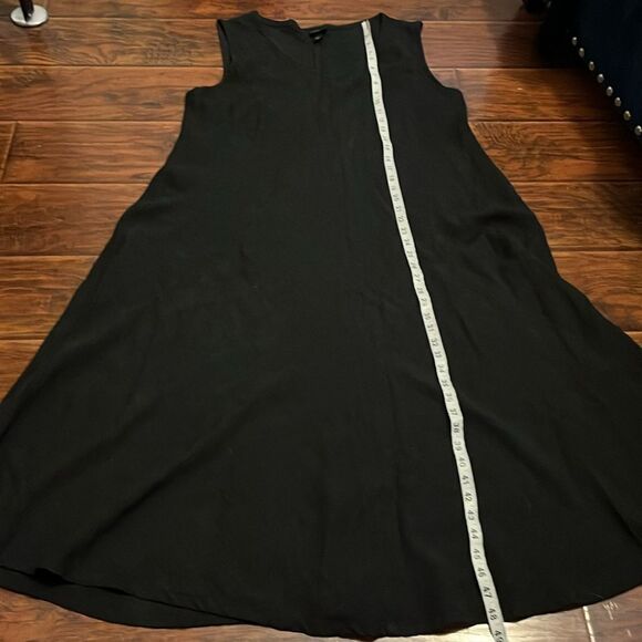 Eileen Fisher Black Made Of Italian Fabric Long Dress Feminine Contemporary - Picture 8 of 12